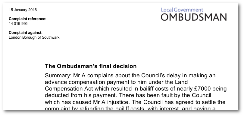 At fault and unjust - Southwark slammed by Ombudsman