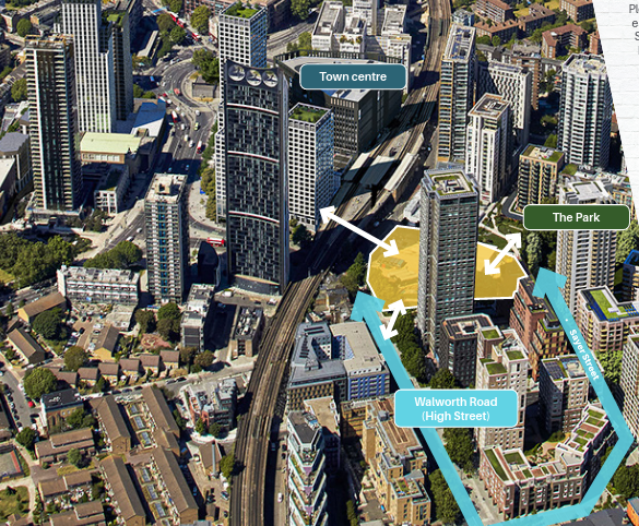 Lendlease's final plot for Elephant Park - offices, not homes